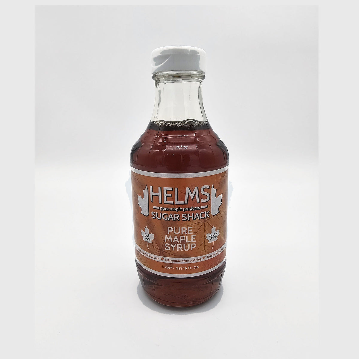 Pure Wisconsin Maple Syrup 16 oz pint bottle, Helms Sugar Shack